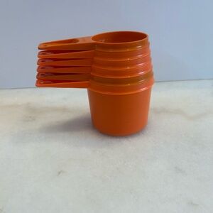 Tupperware Vintage Orange Measuring Cup Set